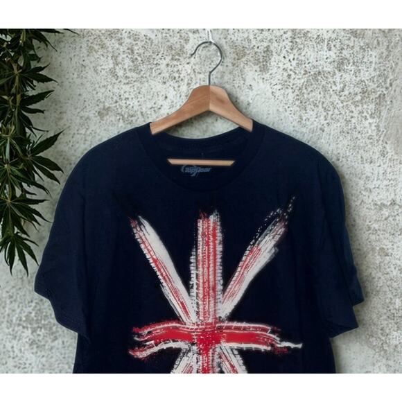 BBC Top Gear Union Jack Graphic T-Shirt NWT Size L Black Vintage 2005 - Picture 3 of 8